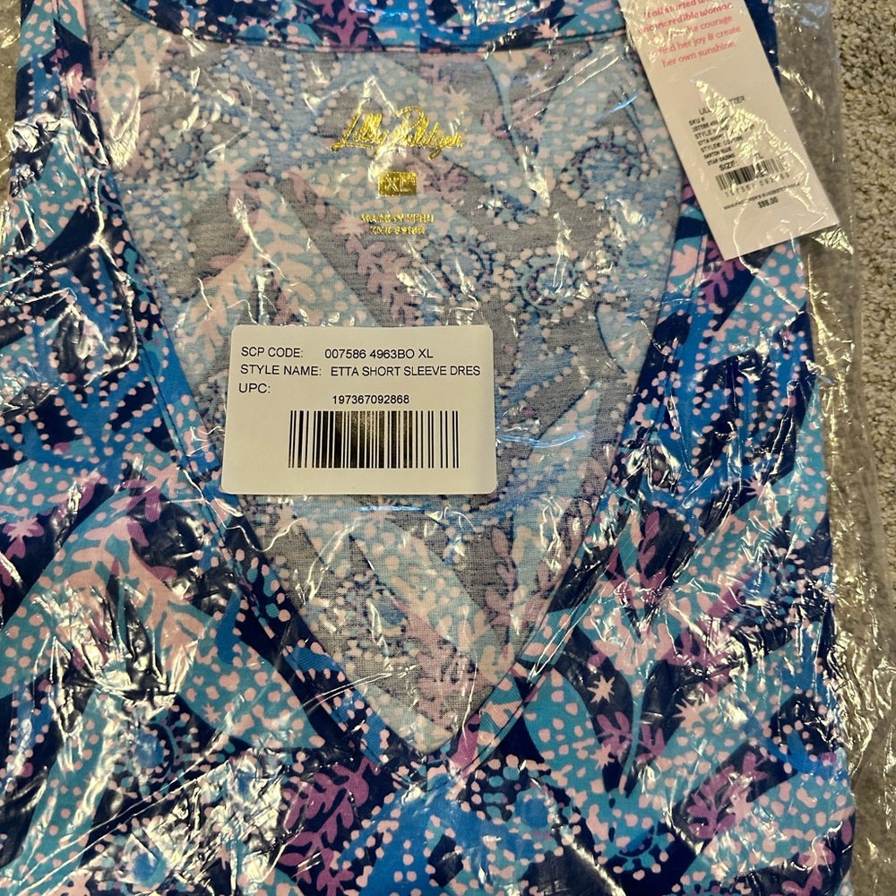 Lilly Pulitzer Blue and Pink Floral Dress